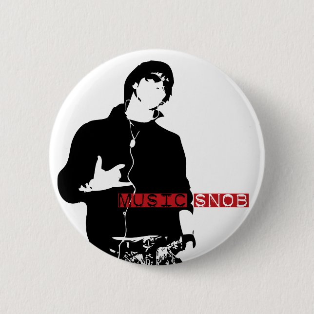 Musik-Snob Button (Vorderseite)