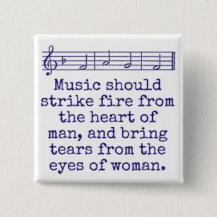 Musik sollte Feuer aus dem Herzen schlagen - Musik Button