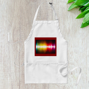 Musik-Spektrum-Schallwelle Vibrantes Audio-Visuali Schürze