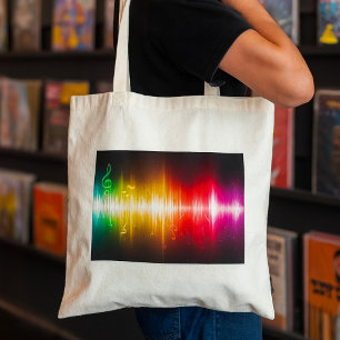 Musik-Spektrum-Schallwelle Vibrantes Audio-Visuali Tragetasche