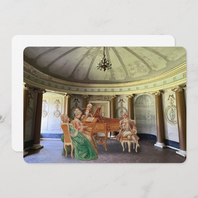 Musik spielen feiertagskarte (Vorne/Hinten)