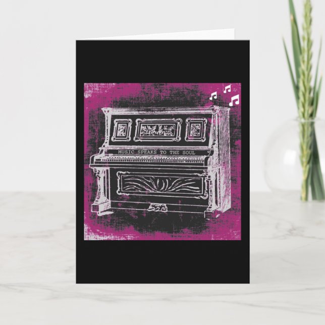 Musik spricht Grußkarte Karte (Vorderseite)