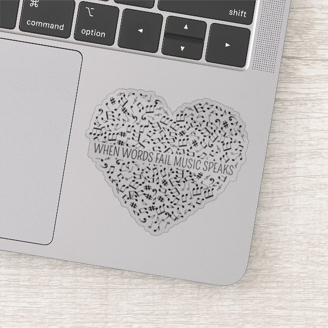 Musik spricht kundenspezifische Cut Aufkleber (Detail)