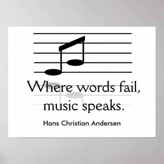 Musik spricht - Kunstdruck Poster (Vorne)