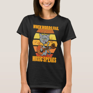 Musik spricht Song Sing Rockband Musiker Musical H T-Shirt
