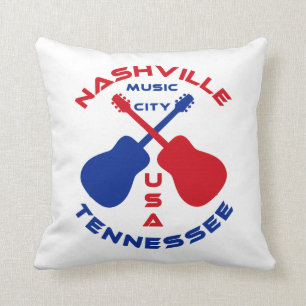 Musik-Stadt USA Nashvilles, Tennessee Kissen