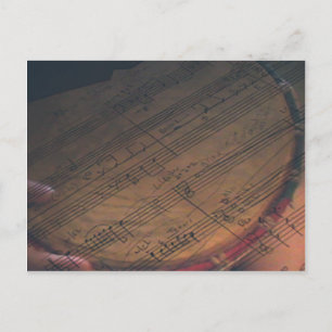 Musik-Stationär, Bühne und Sticker Postkarte