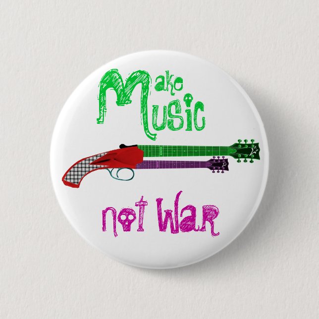 Musik statt Krieg Button (Vorderseite)
