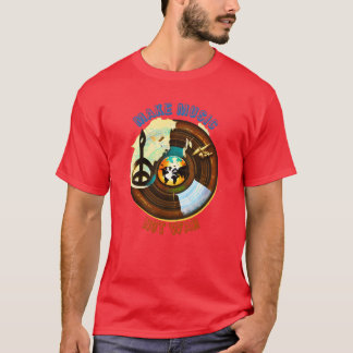 Musik statt Krieg Musik Frieden Vinyl Record Retro T-Shirt