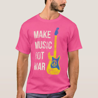 Musik statt Krieg Vintage Gitarre Liebt Peace Ma T-Shirt