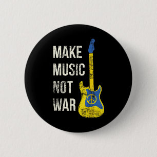 Musik statt Krieg Vintage Gitarrenliebhaber & Amp; Button