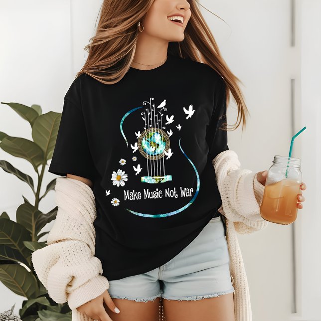 Musik statt Kriegsgitarre Weltfriedensdocks machen Tri-Blend Shirt (Von Creator hochgeladen)