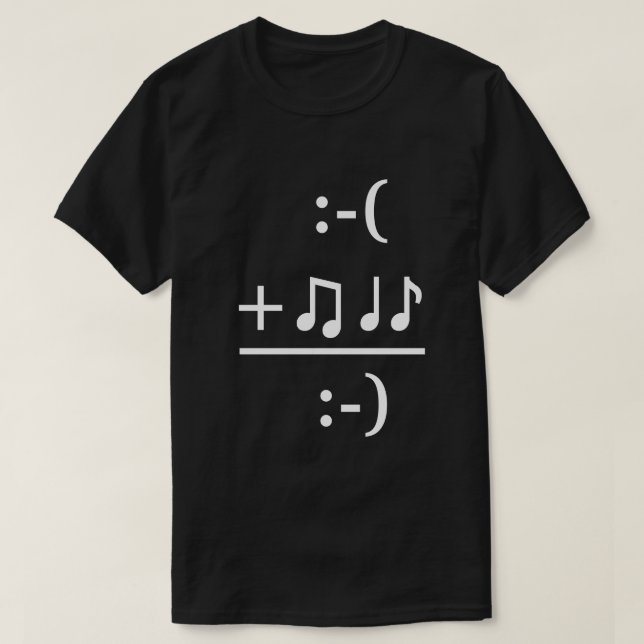 Musik stellt mich glückliches Text-Shirt her T-Shirt (Design vorne)