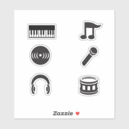 Musik-Sticker Aufkleber
