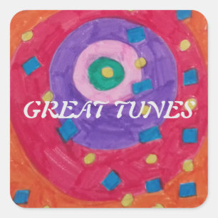 MUSIK STICKERS VON KÜNSTLER PAULA REILLY.