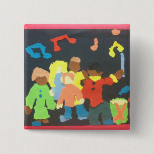 Musik-Studenten-Papiercollagen-Knopf Button