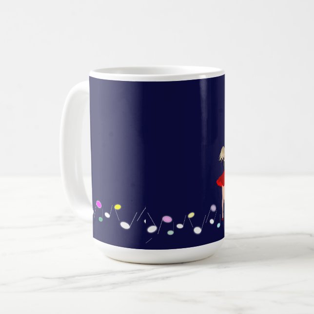 Musik, Tanz, romantisch Kaffeetasse (Vorderseite Links)