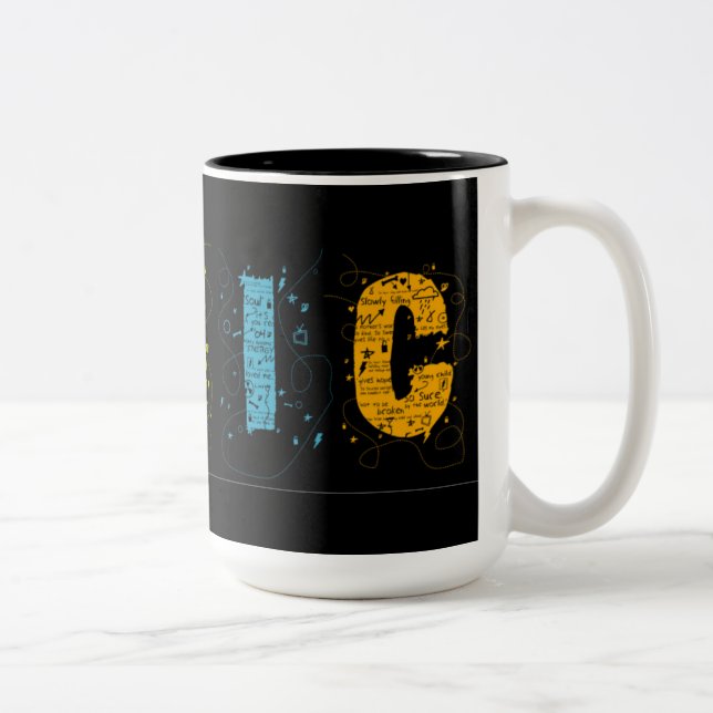 Musik-Tasse Zweifarbige Tasse (Rechts)