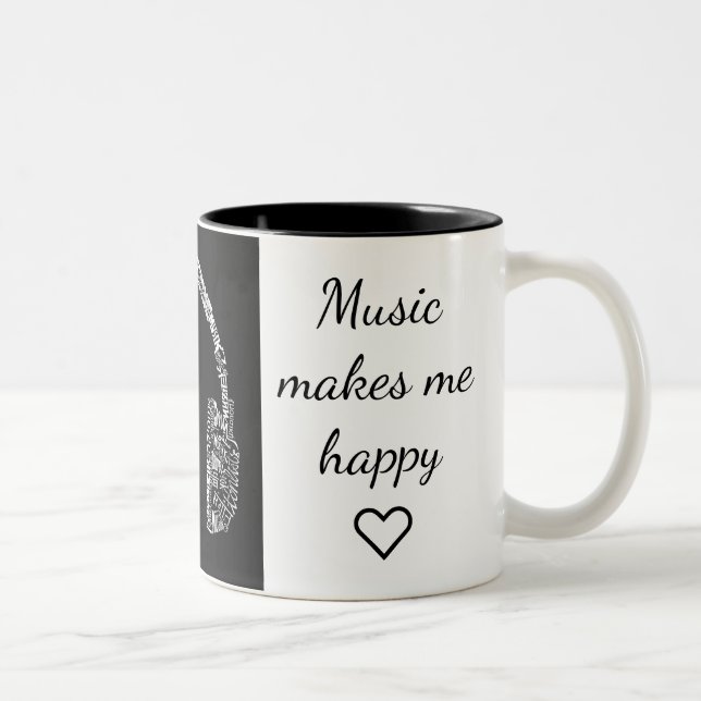 Musik-Tasse Zweifarbige Tasse (Rechts)