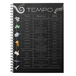 Musik-Tempo-Chart Spiralblock Notizblock