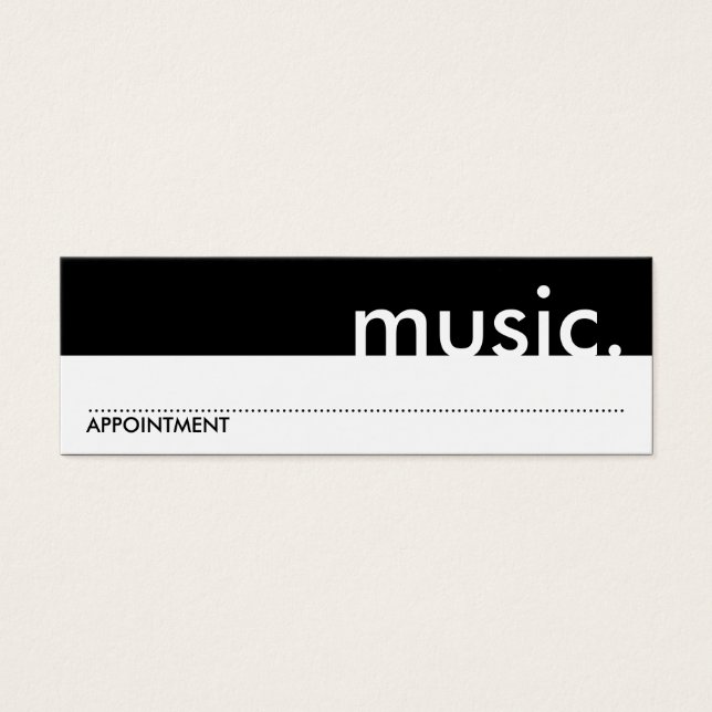 Musik. (Terminkarte) (Vorderseite)