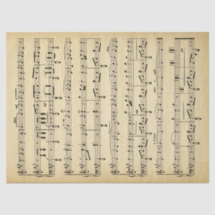 Musik Thema Antiquitätenblatt Musikpapier Seidenpapier