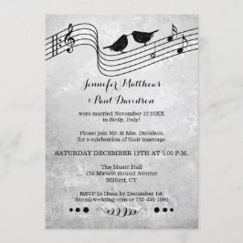 Musik Theme Post oder nach Hochzeit Foto Einladung