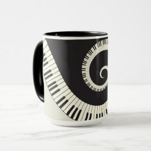 Musik-themed Klavier befestigt kombinierte Tasse
