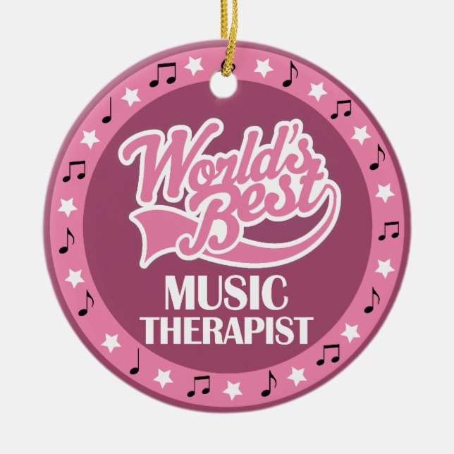 Musik-Therapeut-Geschenk für sie Keramikornament (Vorne)