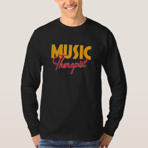 Musik Therapeut Idee Retro Design vorhanden T-Shirt