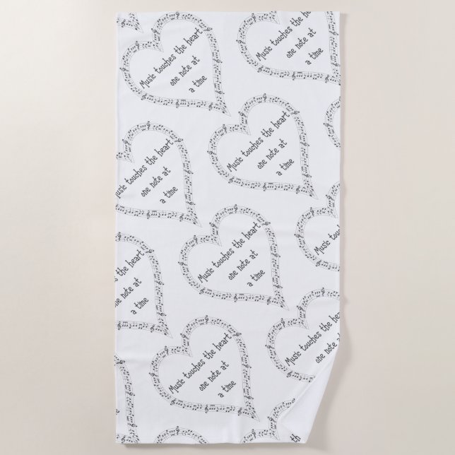 Musik Touchs des inspirierenden Zitats Strandtuch (Vorderseite)