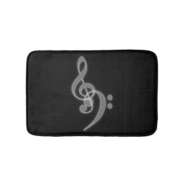 Musik - Treble und Bass Clef Bath Mat Badematte (Vorderseite)