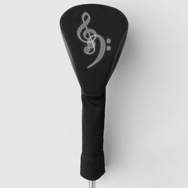 Musik - Treppenhaus-Bass-Clef Golf Head Cover Golf Headcover (Vorderseite)