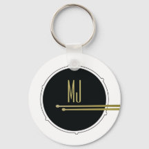 Musik-Trommeln Moderne Schwarz/Weiß-Mit Monogramm