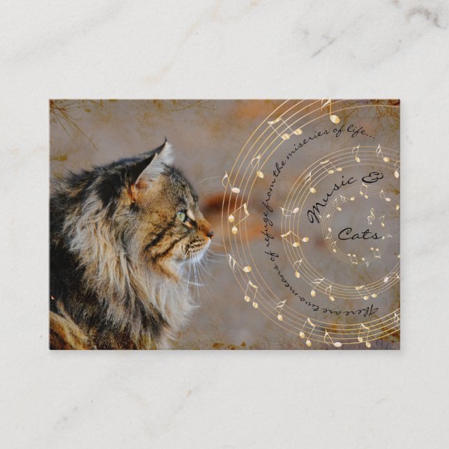 Musik u. Katzen-Visitenkarten Visitenkarte (Vorderseite)