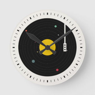 Musik überall  Florentiner Bodart Runde Wanduhr