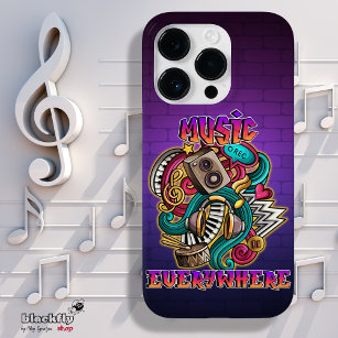 Musik überall Graffiti Case-Mate iPhone 14 Pro Hülle