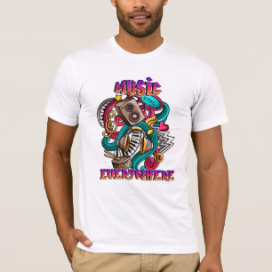 Musik überall Graffiti T-Shirt