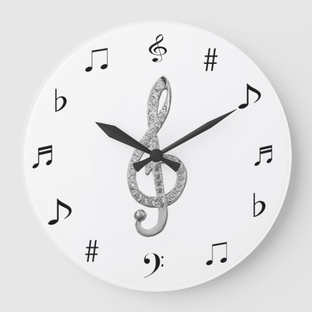 Musik-Uhr Große Wanduhr (Vorderseite)