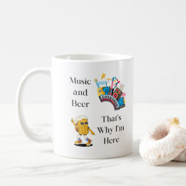 Musik und Bier, deshalb bin ich hier auf einer Kaffeetasse
