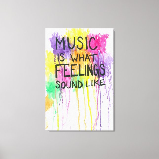 Musik und Gefühle Leinwanddruck (Vorderseite)