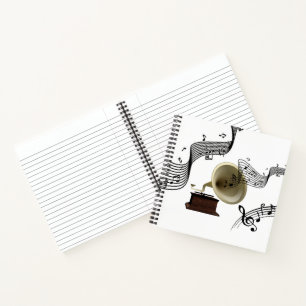 Musik und Gramophon Notizbuch