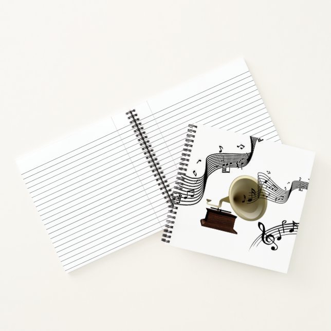Musik und Gramophon Notizbuch (Innenseite)