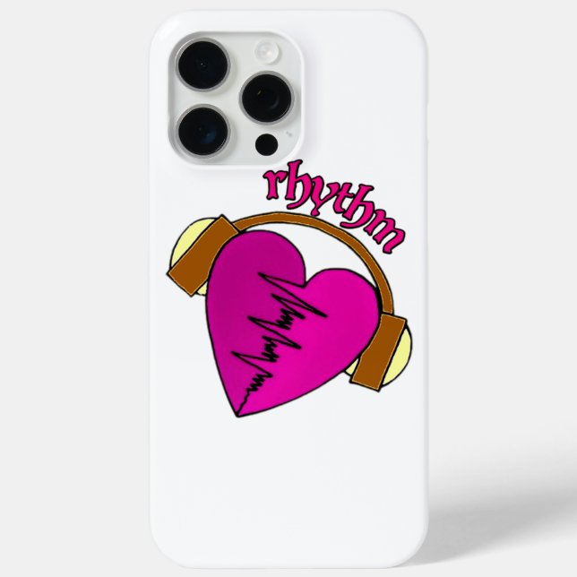 Musik und Herzschläge Case-Mate iPhone Hülle (Rückseite)