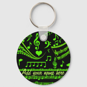 Musik und ich, in Green_ Schlüsselanhänger