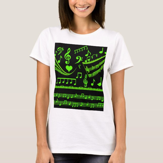 Musik und ich, in Green_ T-Shirt (Vorderseite)