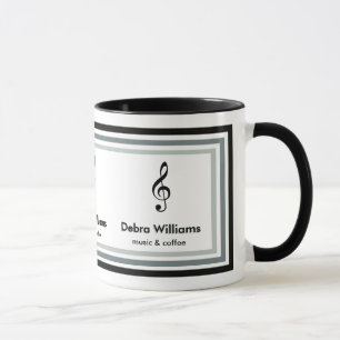 Musik und Kaffee erzeugen Tasse