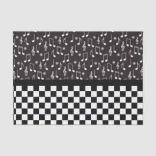 Musik und Karton Schwarz/Weiß Seidenpapier