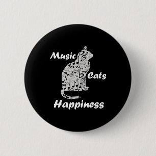 Musik und Katzen ist Glücksangebot Button