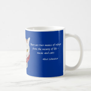 Musik und Katzen-Zitat-Geschenk-Tasse Tasse